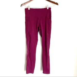 IVIVVA Youth Girls 14 Raspberry Purple Full Length Mesh Detail Leggings Z6